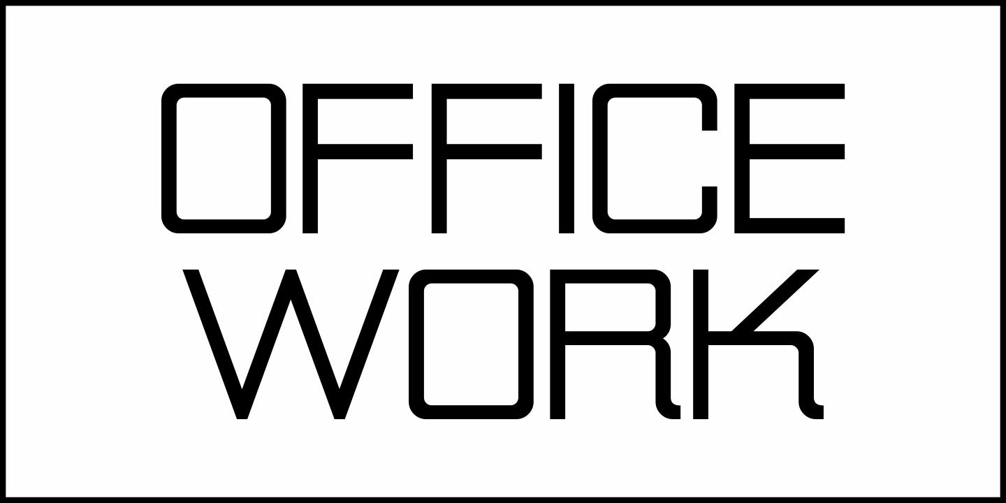 Office Work Font Poster #2