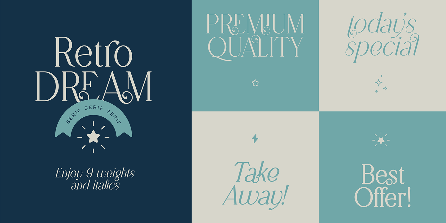 Retro Dream Font Poster #1