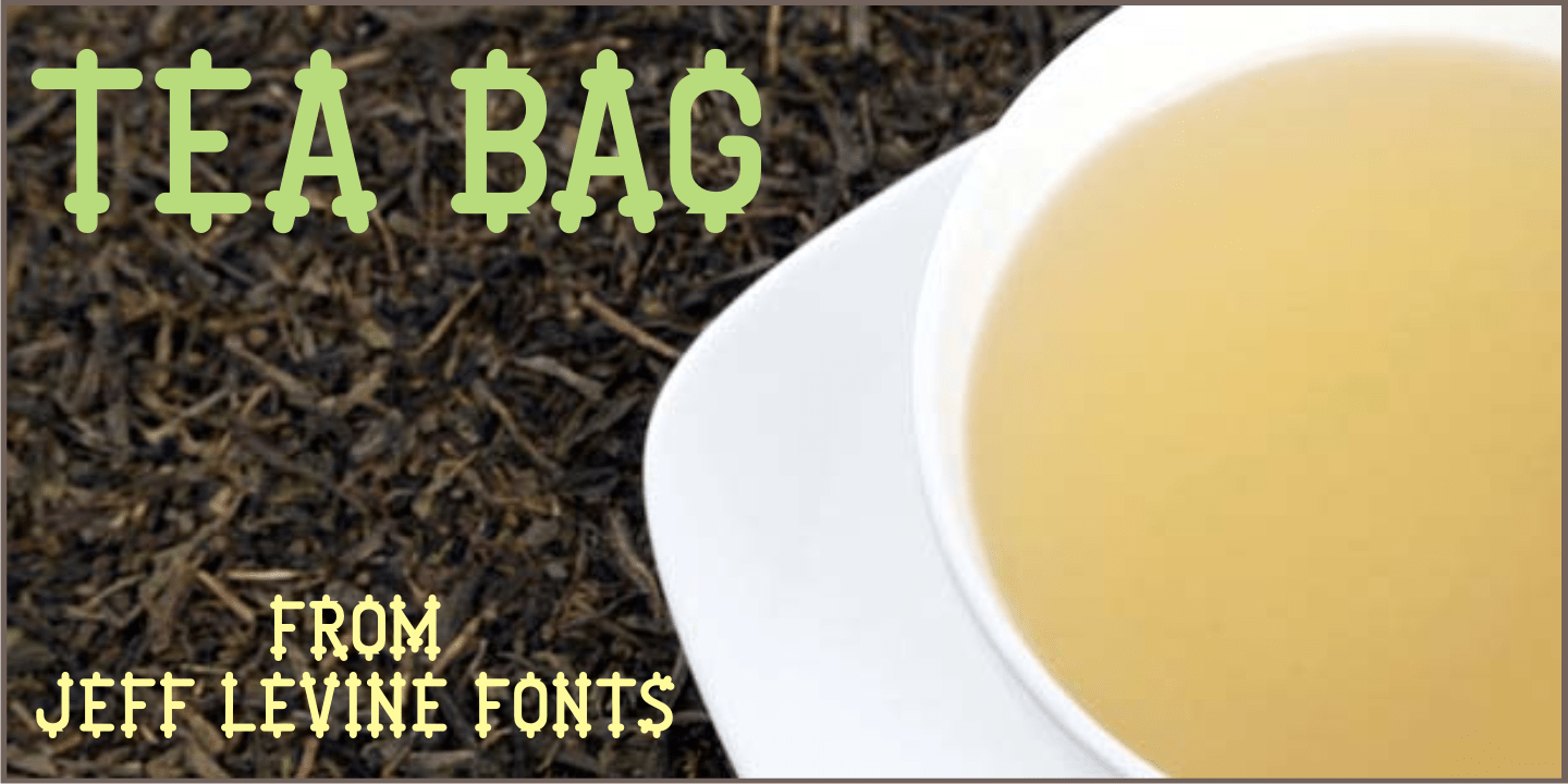 Tea Bag Font Family Poster