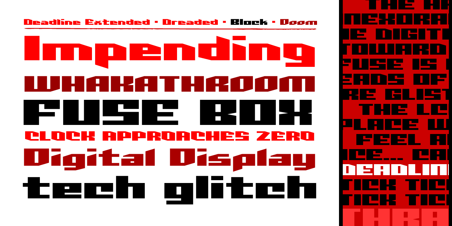 Deadline Extended Font Poster #1