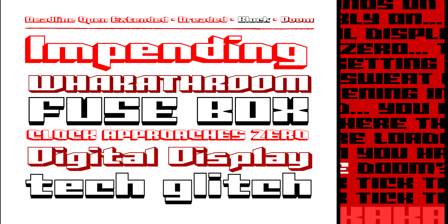 Deadline Extended Font Poster #1