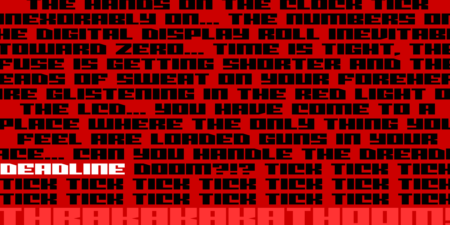Deadline Extended Font Poster #1