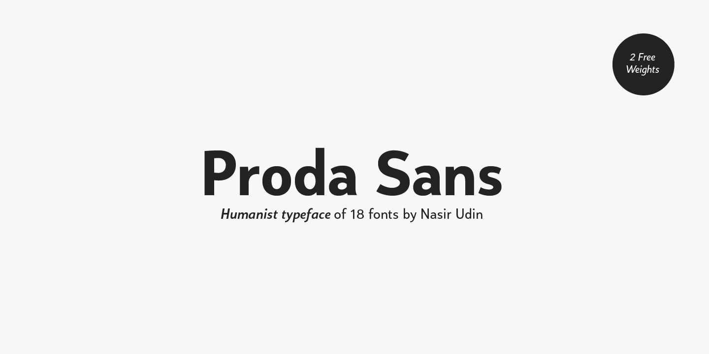 Proda Sans Font Family