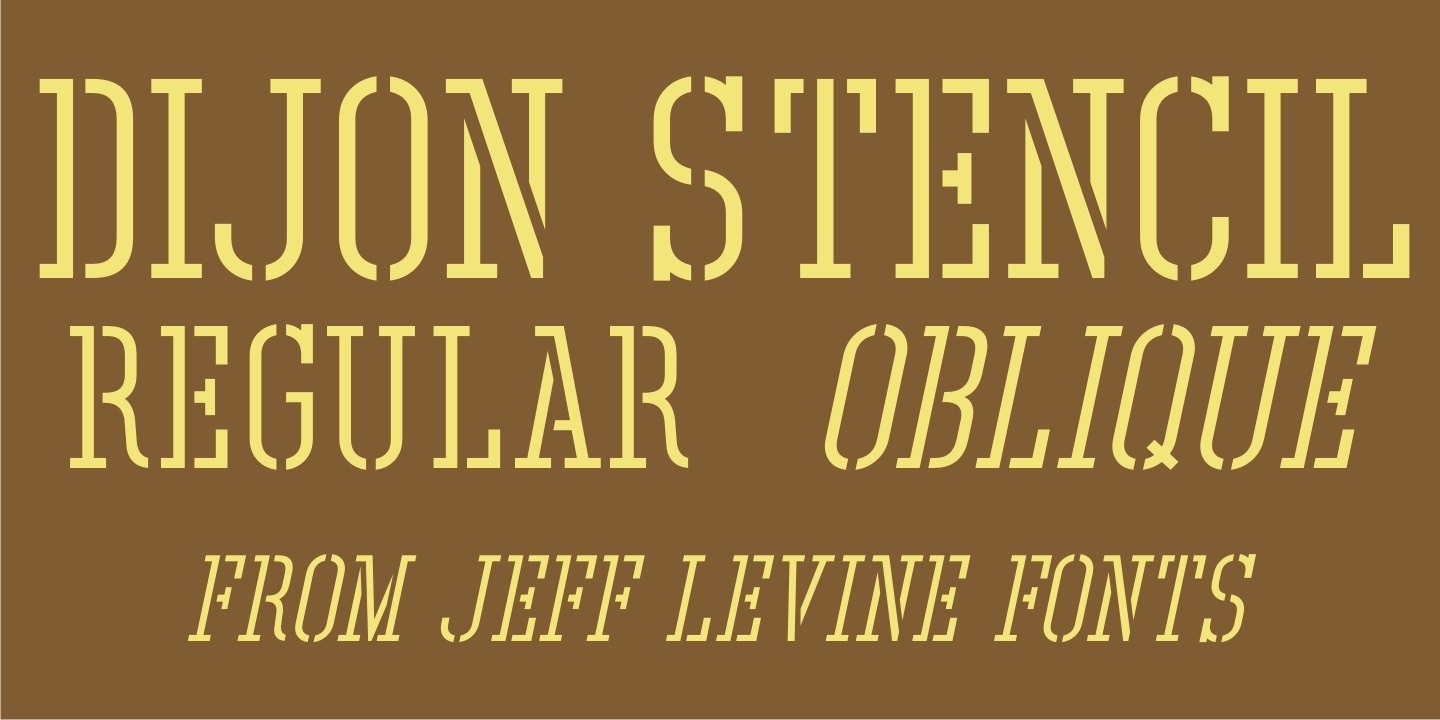 Dijon Stencil Font Family Poster