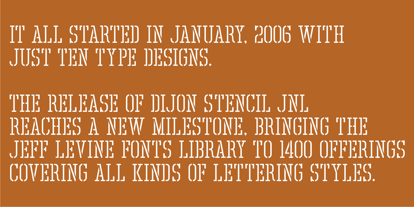 Dijon Stencil Font Poster #1