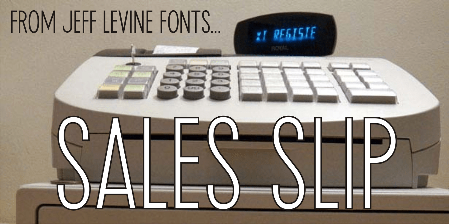 Sales Slip Font Poster #1