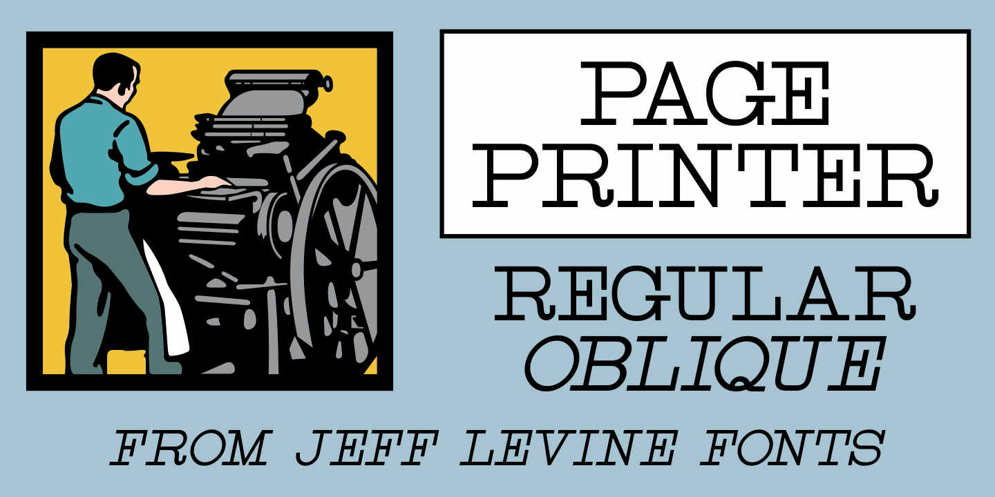 Page Printer Font Poster