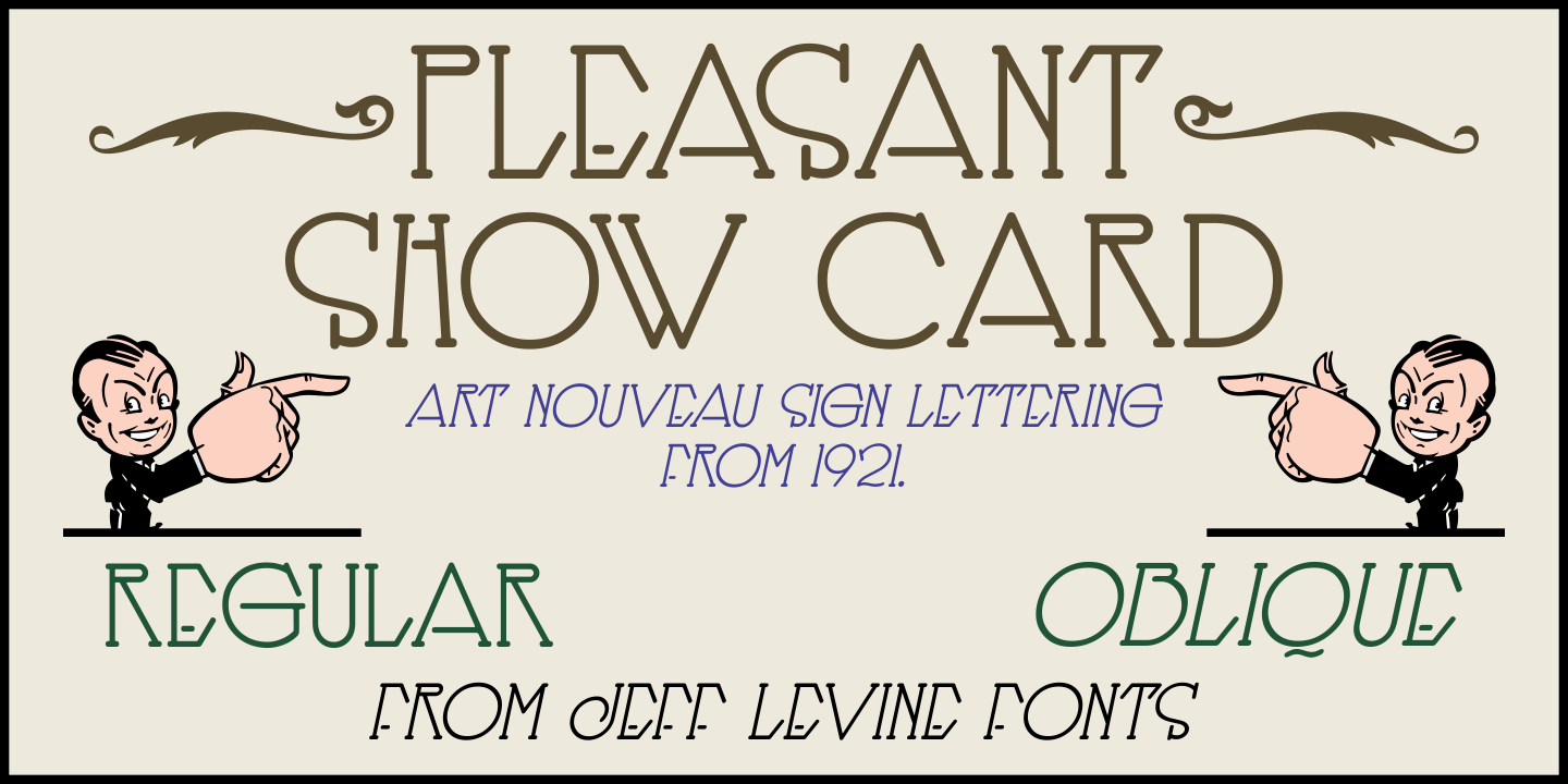 Pleasant Show Card Font Poster #1
