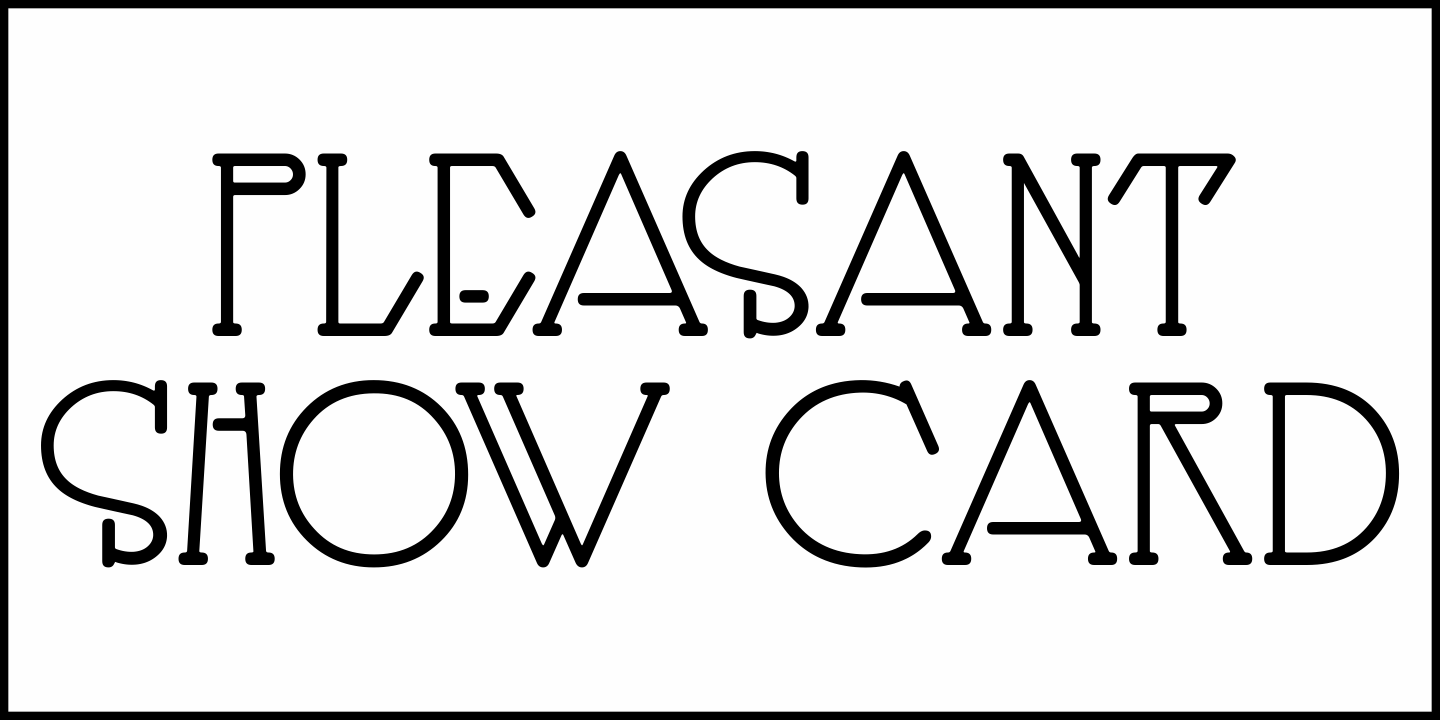 Pleasant Show Card Font Poster #2