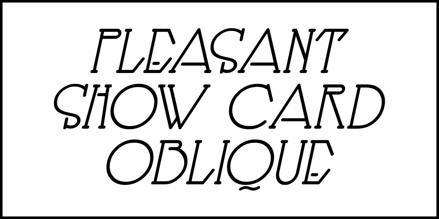 Pleasant Show Card Font Poster #4