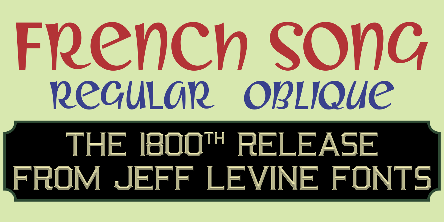 French Song Font Poster #1