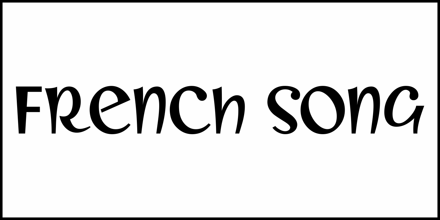 French Song Font Poster #1