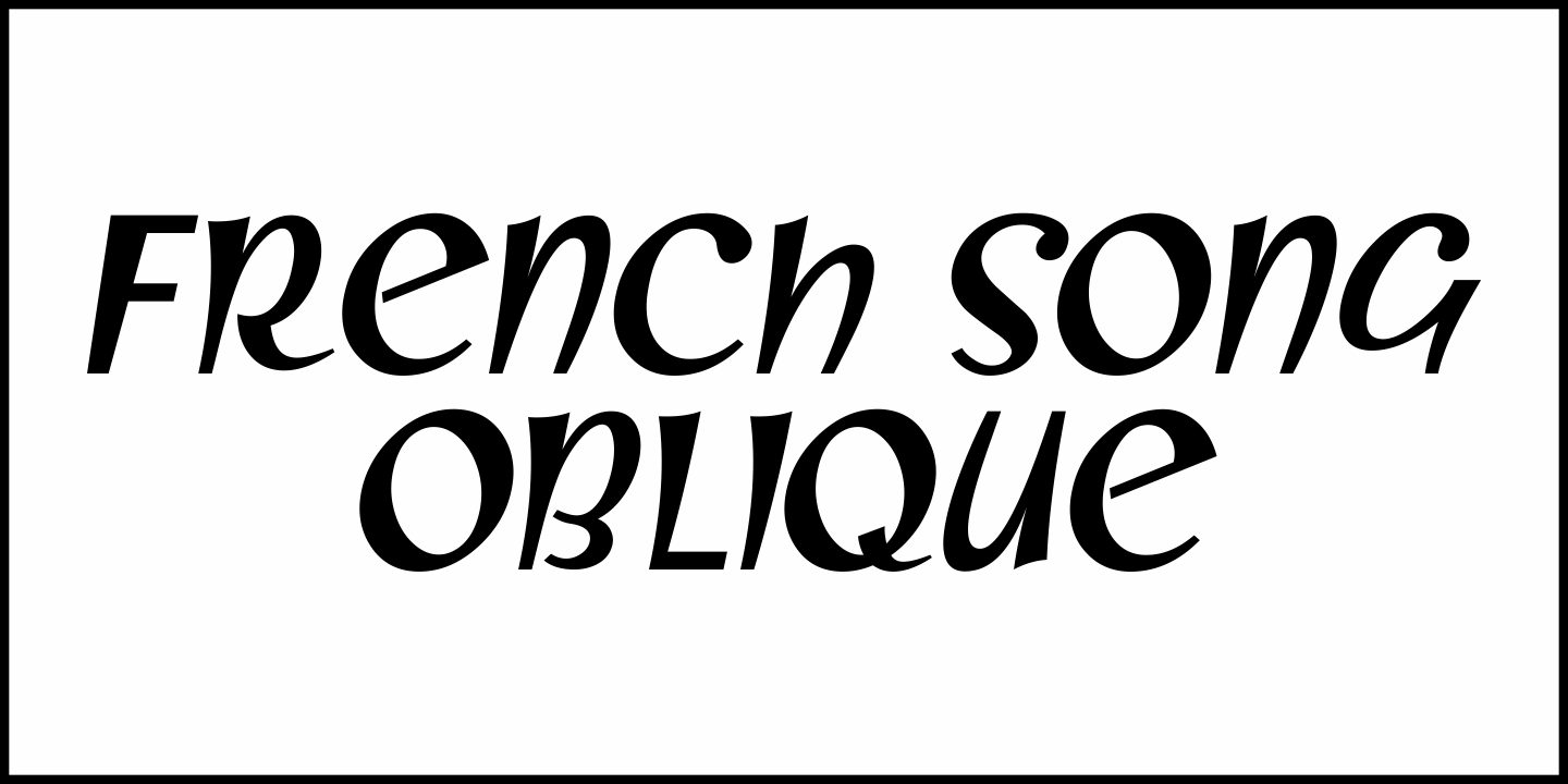 French Song Font Poster #1