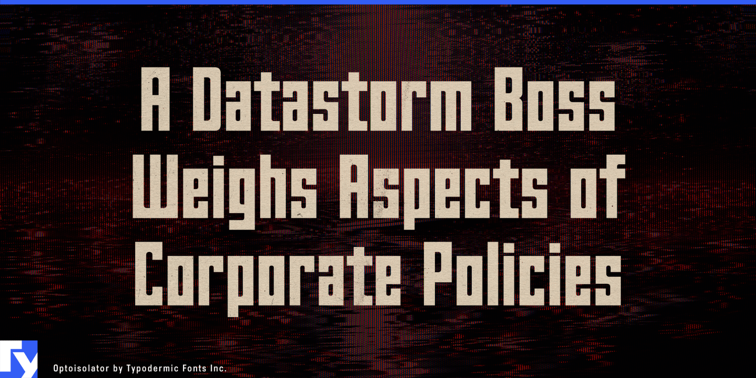 Optoisolator Font Poster #1