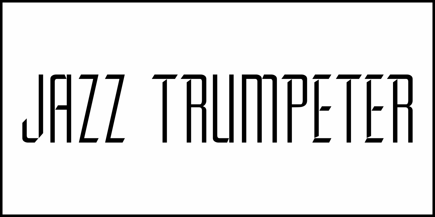 Jazz Trumpeter Font Poster #1