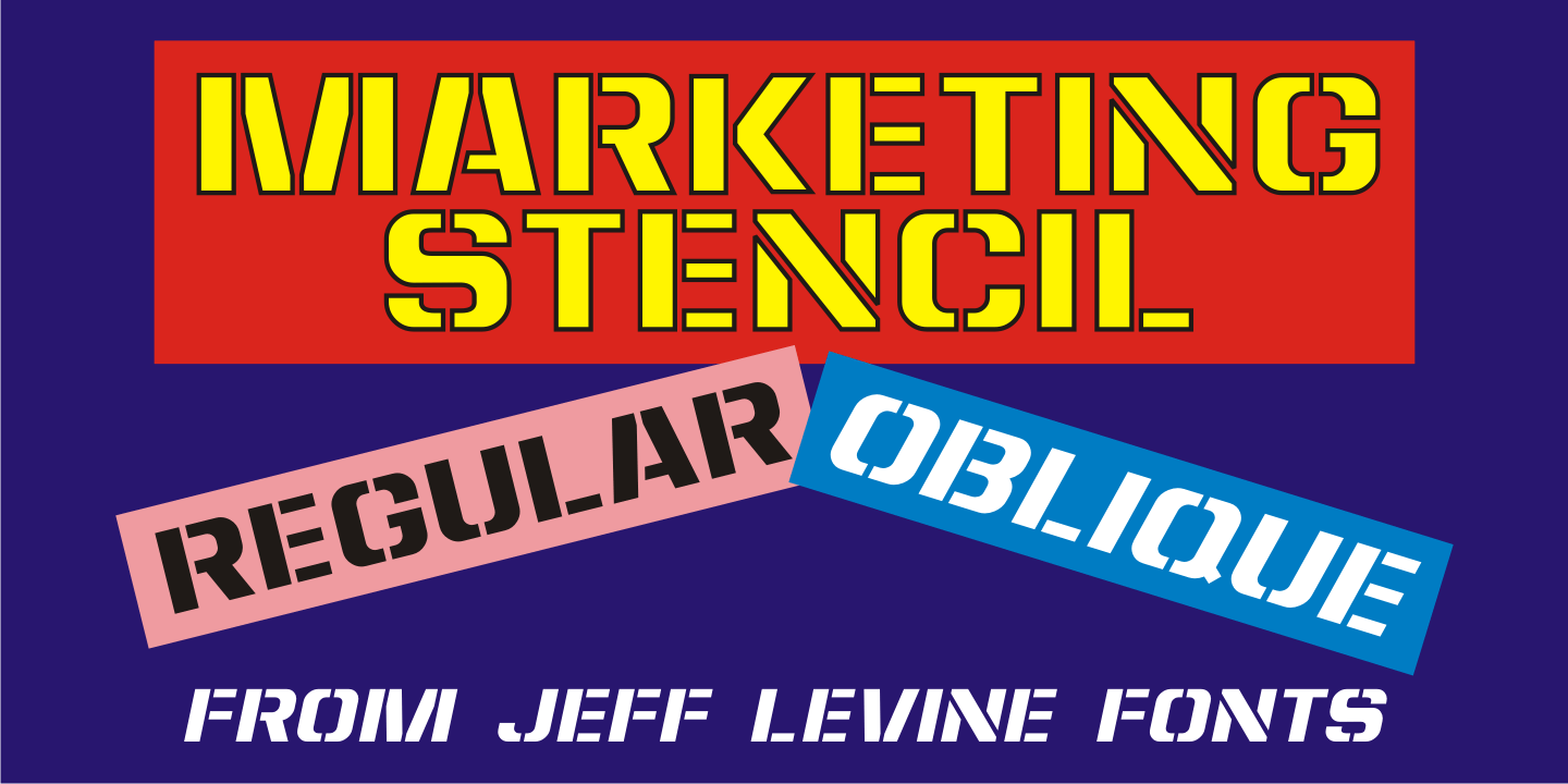 Marketing Stencil Font Family