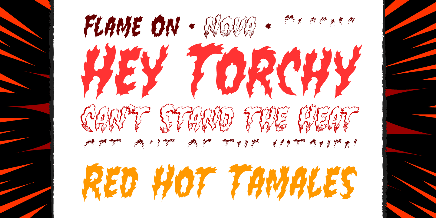 Flame On Font Poster #1