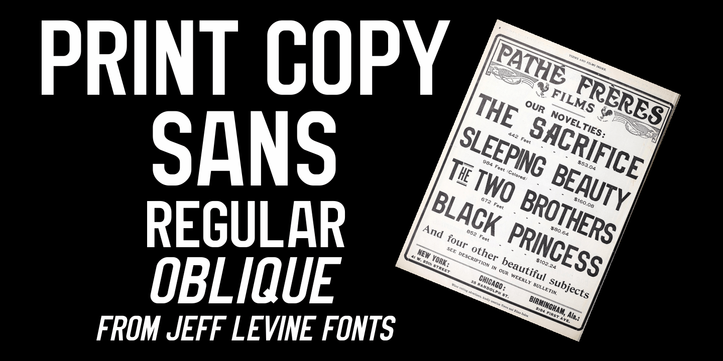 Print Copy Sans Font Family Poster