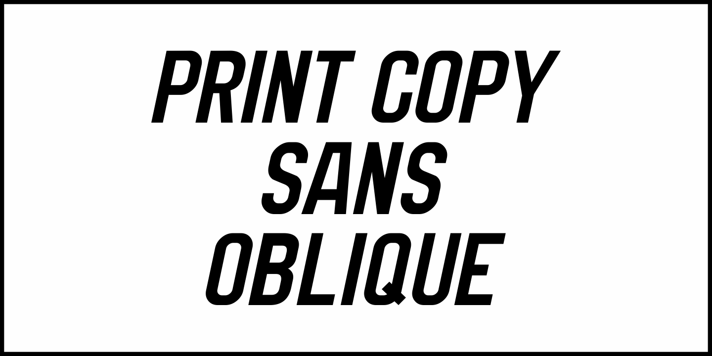 Print Copy Sans Font Poster #1