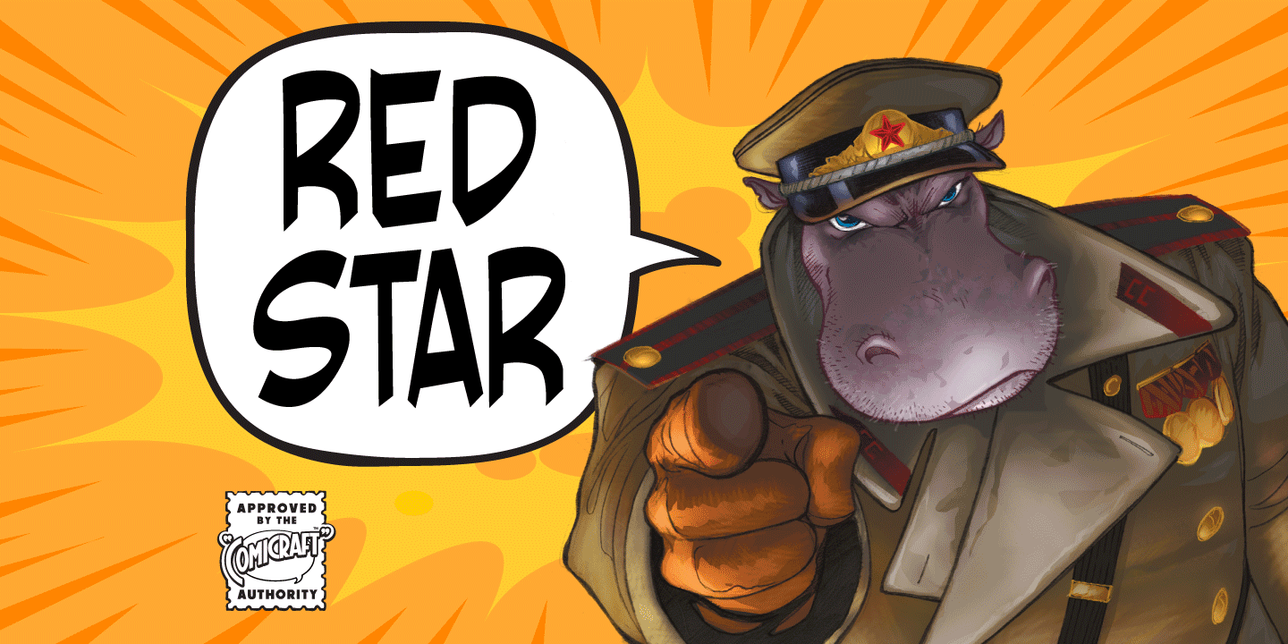 Red Star Font Poster #1