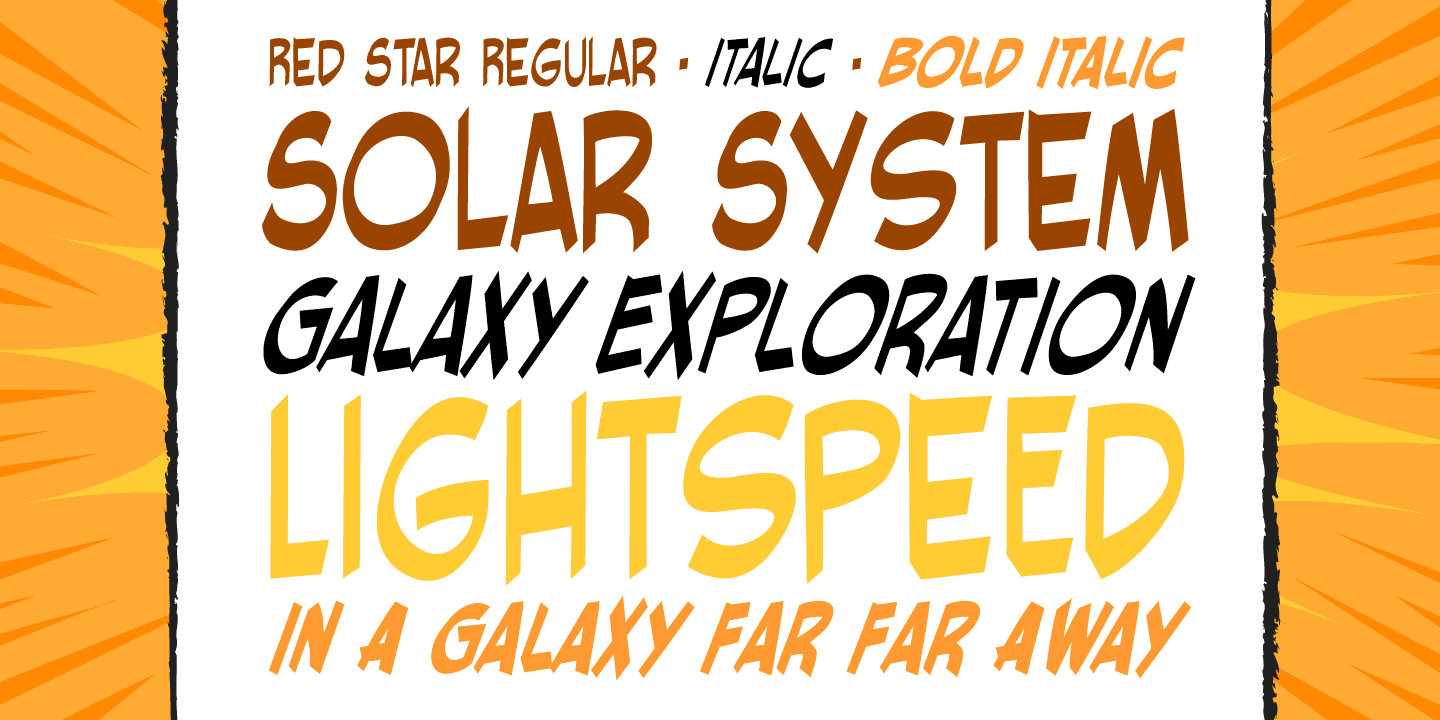 Red Star Font Poster #1