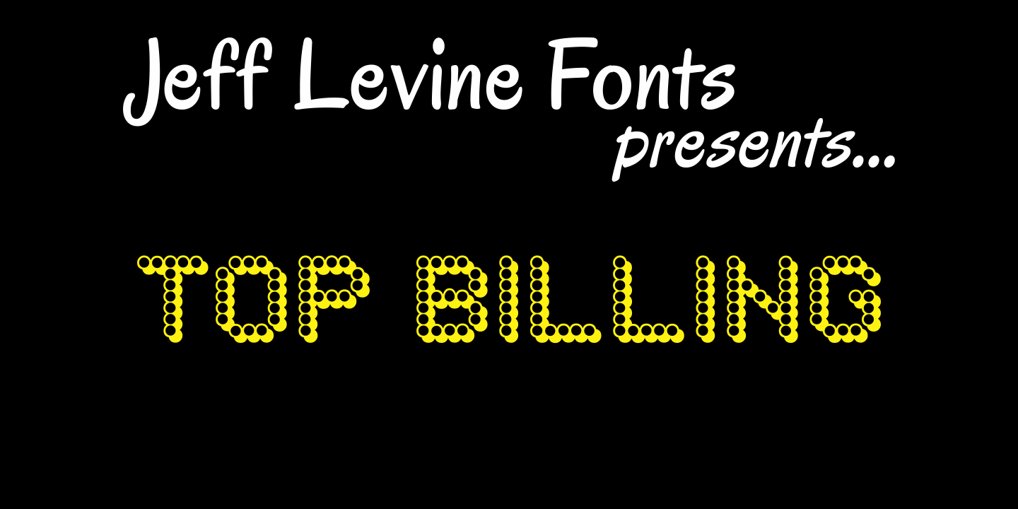 Top Billing Font Poster #1