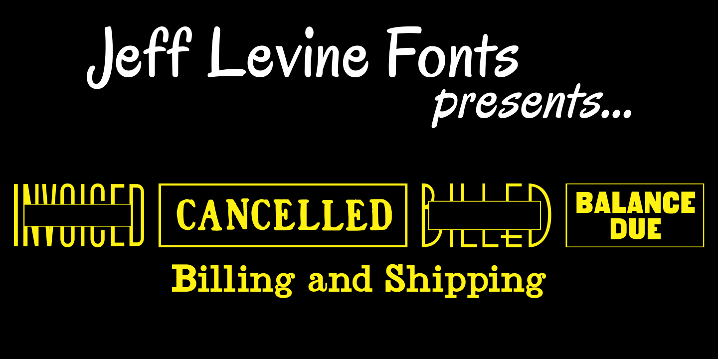 Billing and Shipping Font Family Poster