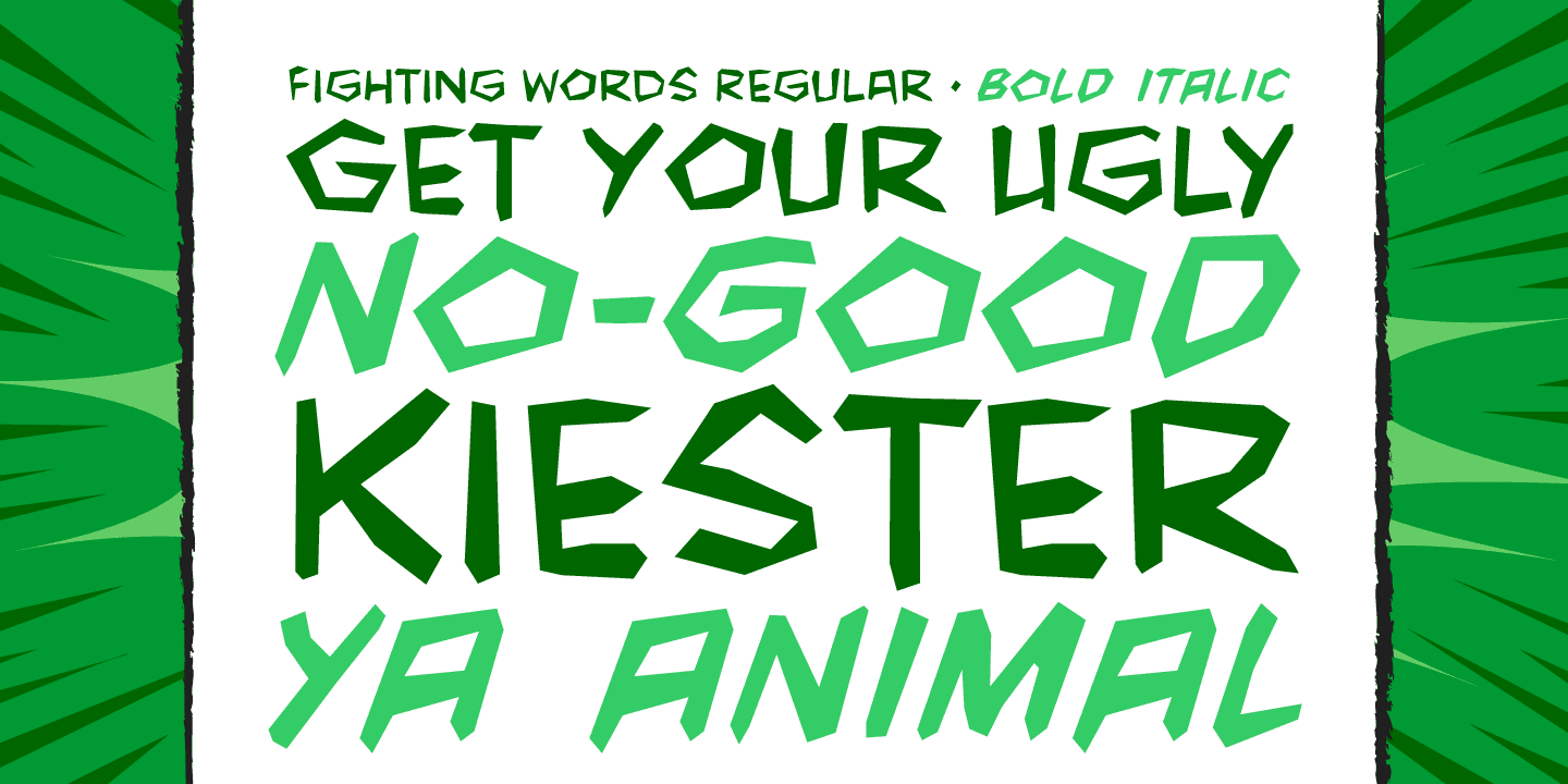 Fighting Words Font Poster #1