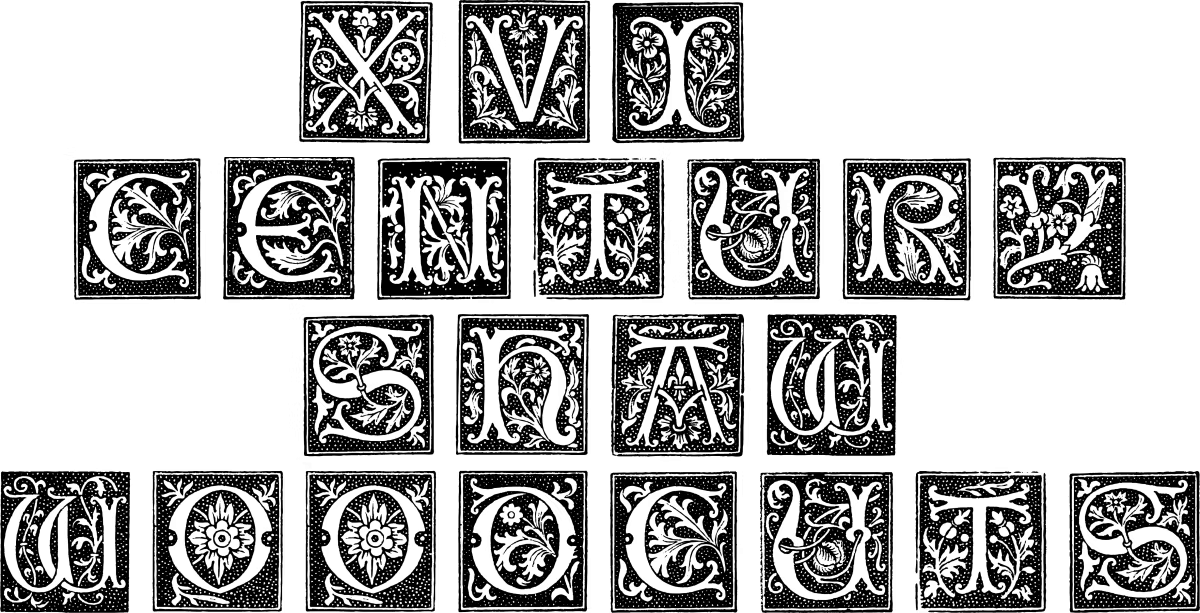 XVI Century Shaw Woodcuts Font Poster #1