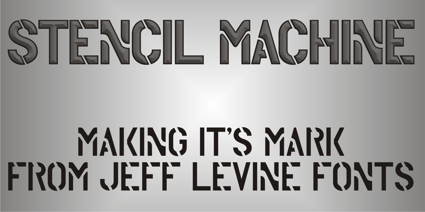 Stencil Machine Font Poster