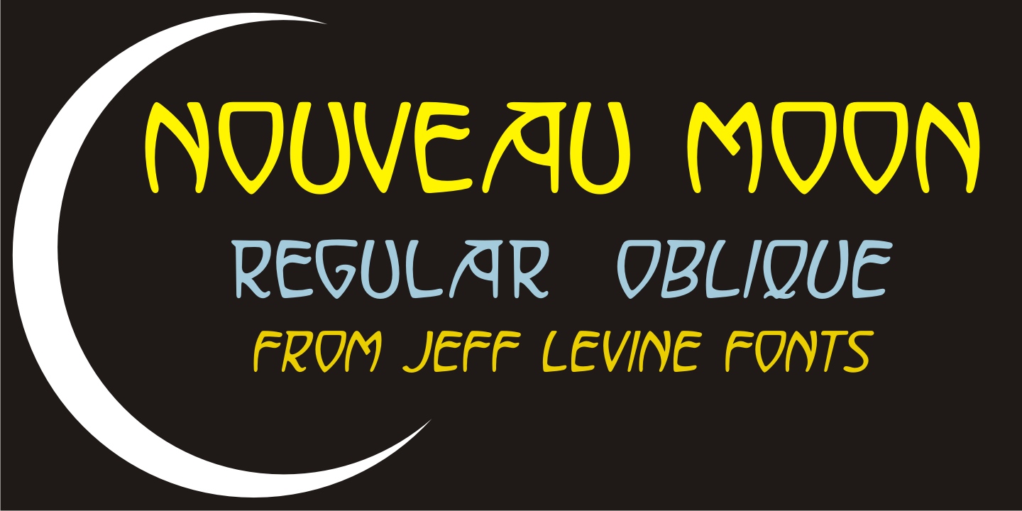 Nouveau Moon Font Poster #1