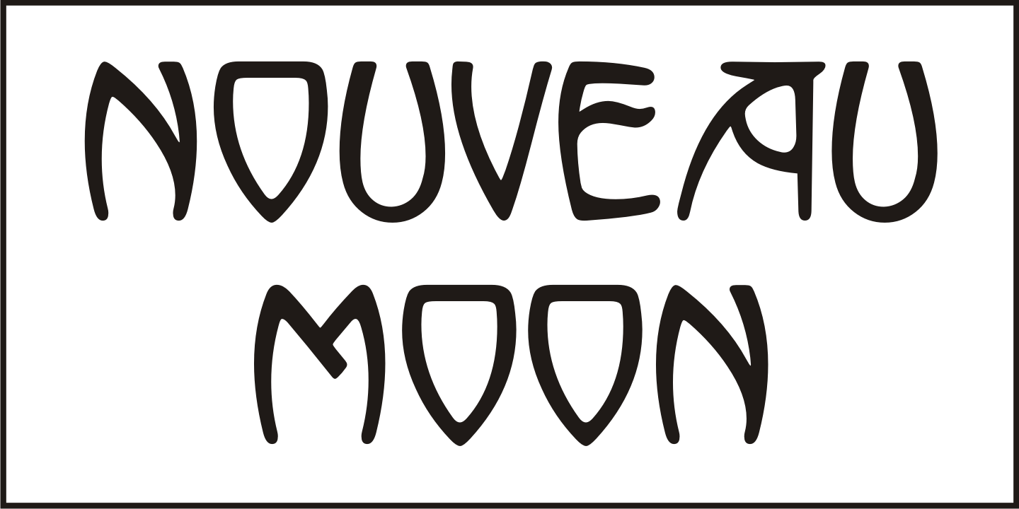 Nouveau Moon Font Poster #2
