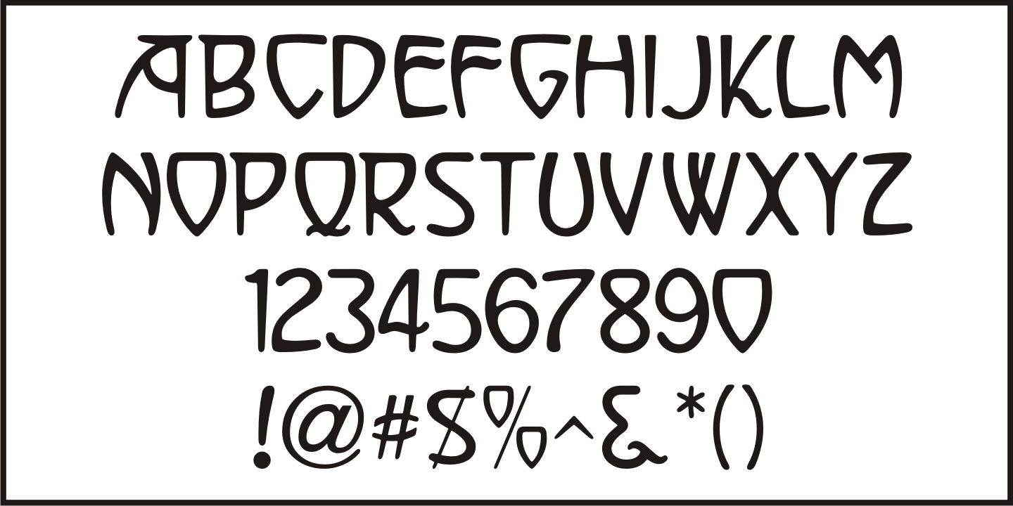 Nouveau Moon Font Poster #3