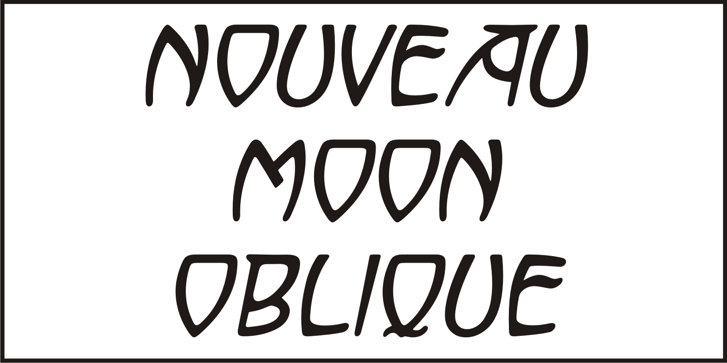 Nouveau Moon Font Poster #4