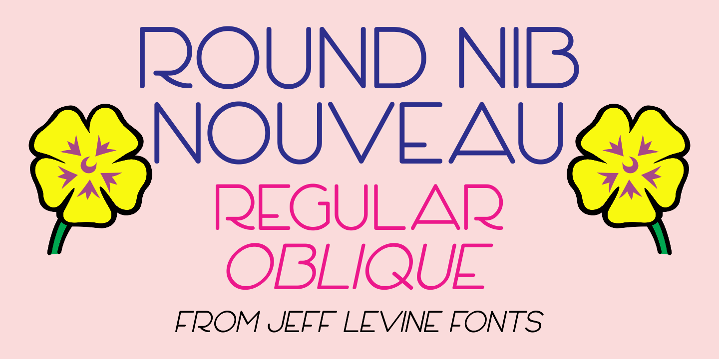 Round Nib Nouveau Font Poster
