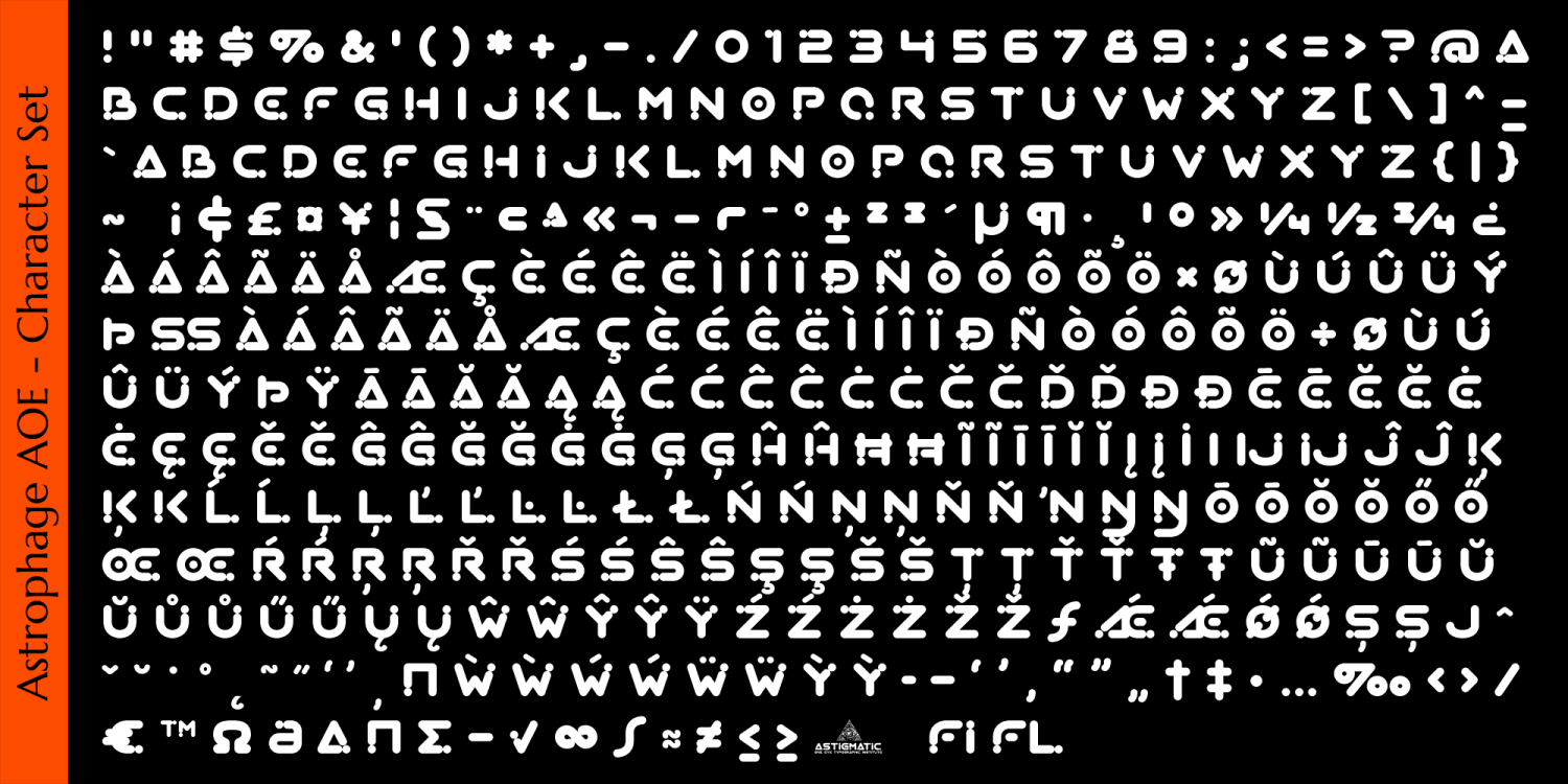 Astrophage AOE Font Poster #1