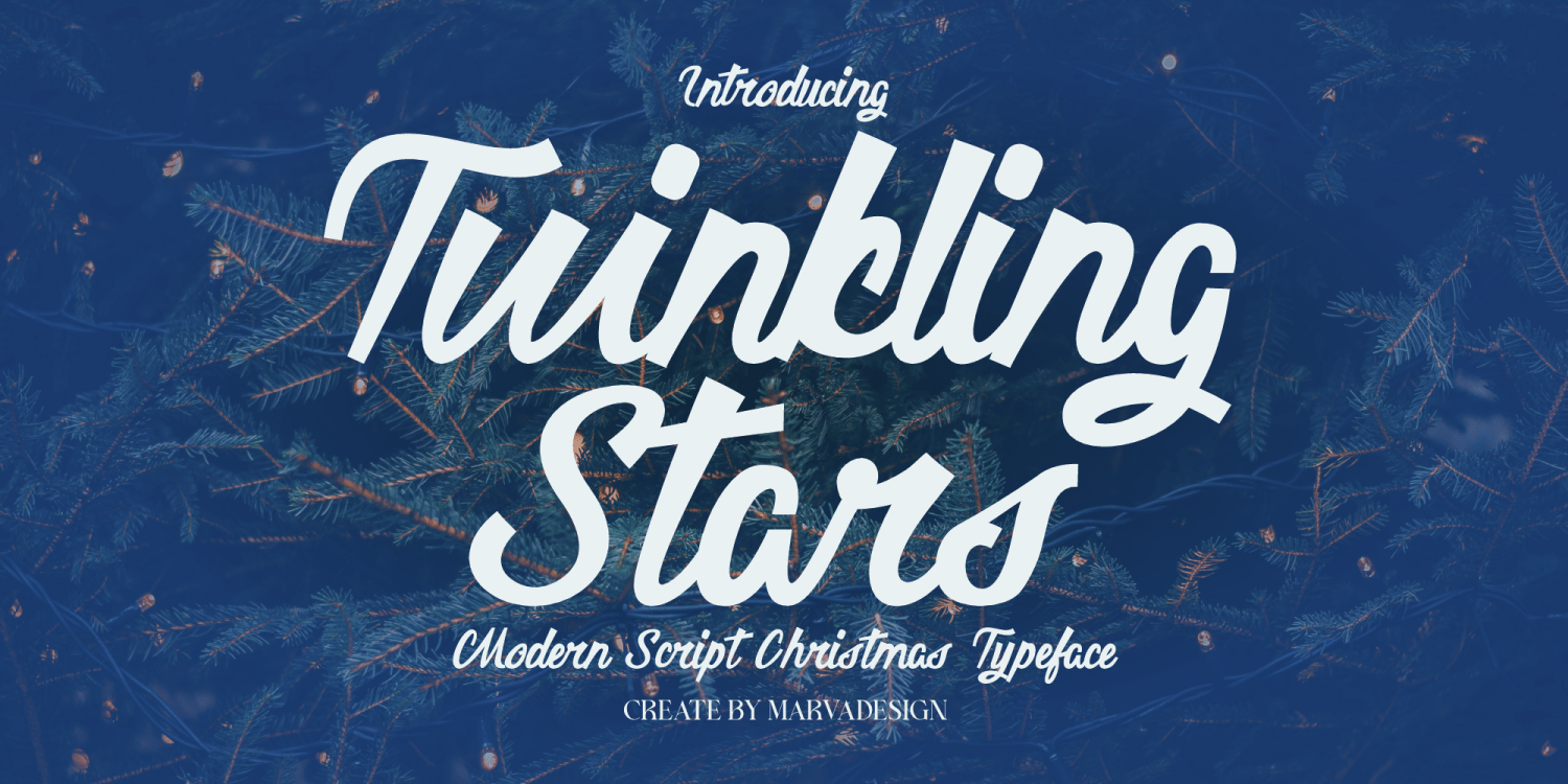 Twinkling Stars Font Poster #1
