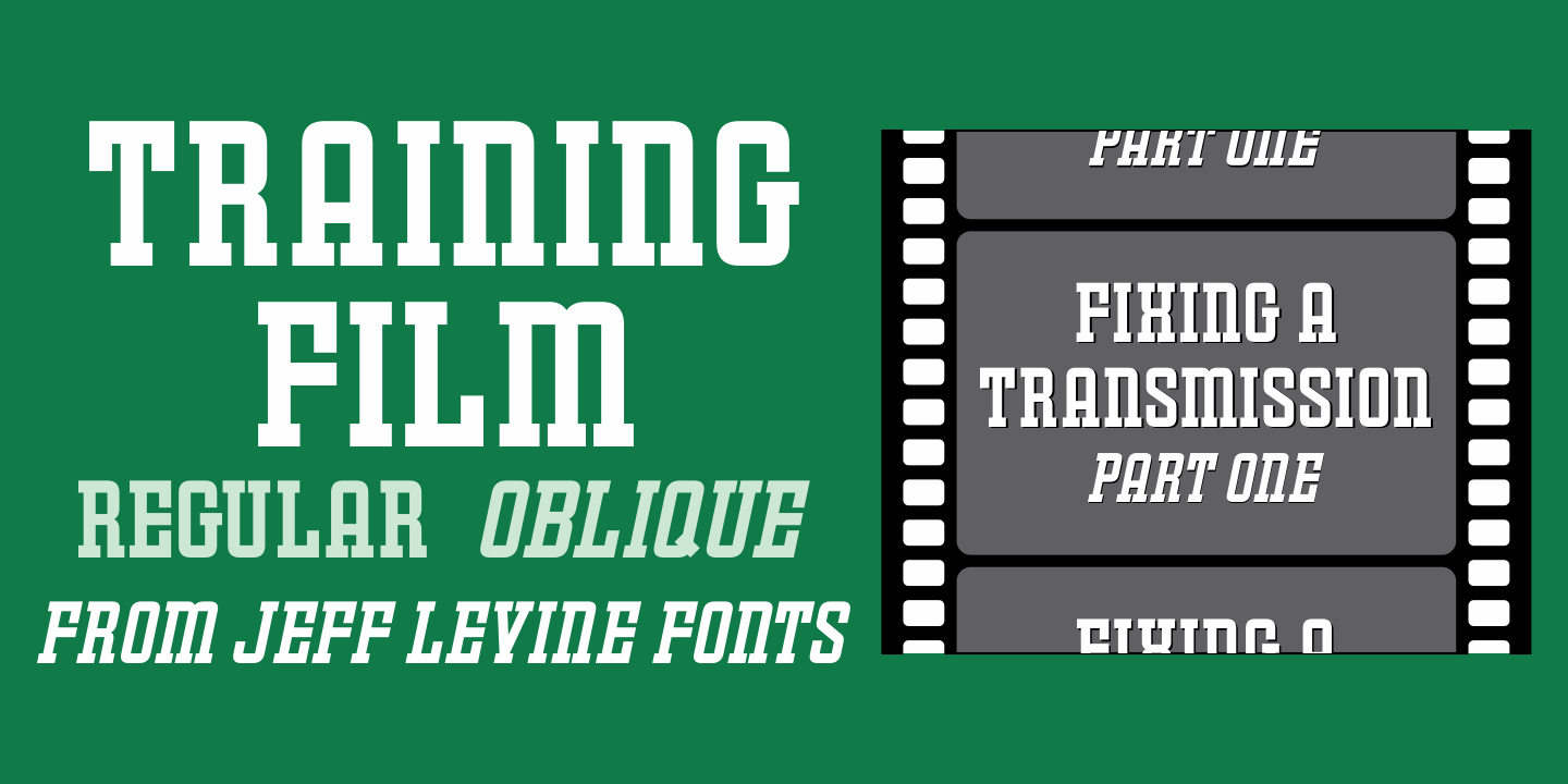 Training Film Font Family Poster