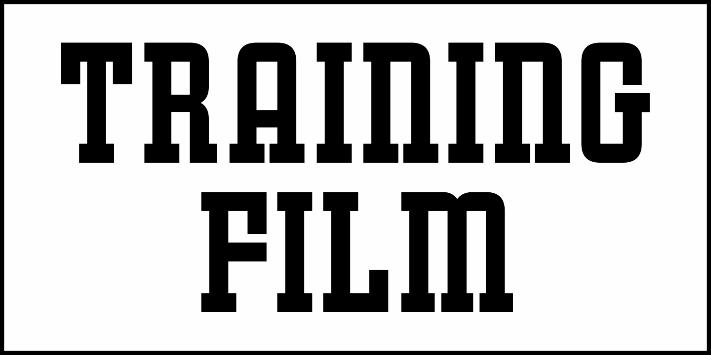 Training Film Font Poster #2