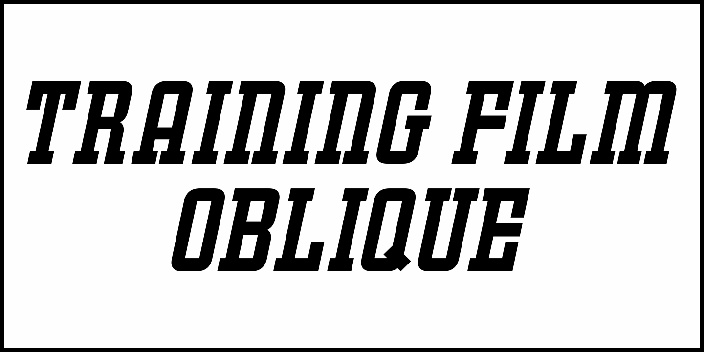 Training Film Font Poster #4