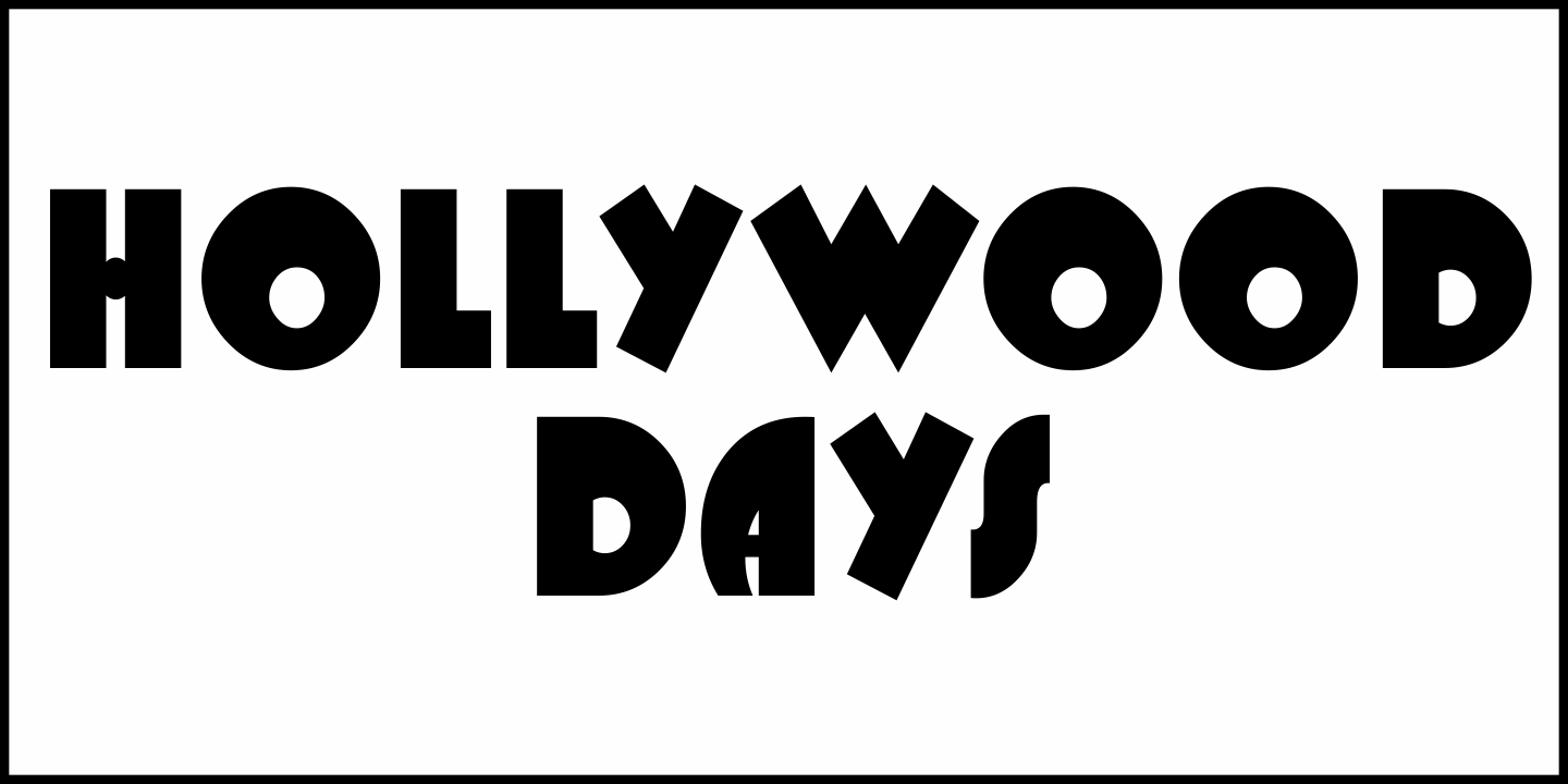 Hollywood Days Font Poster #1