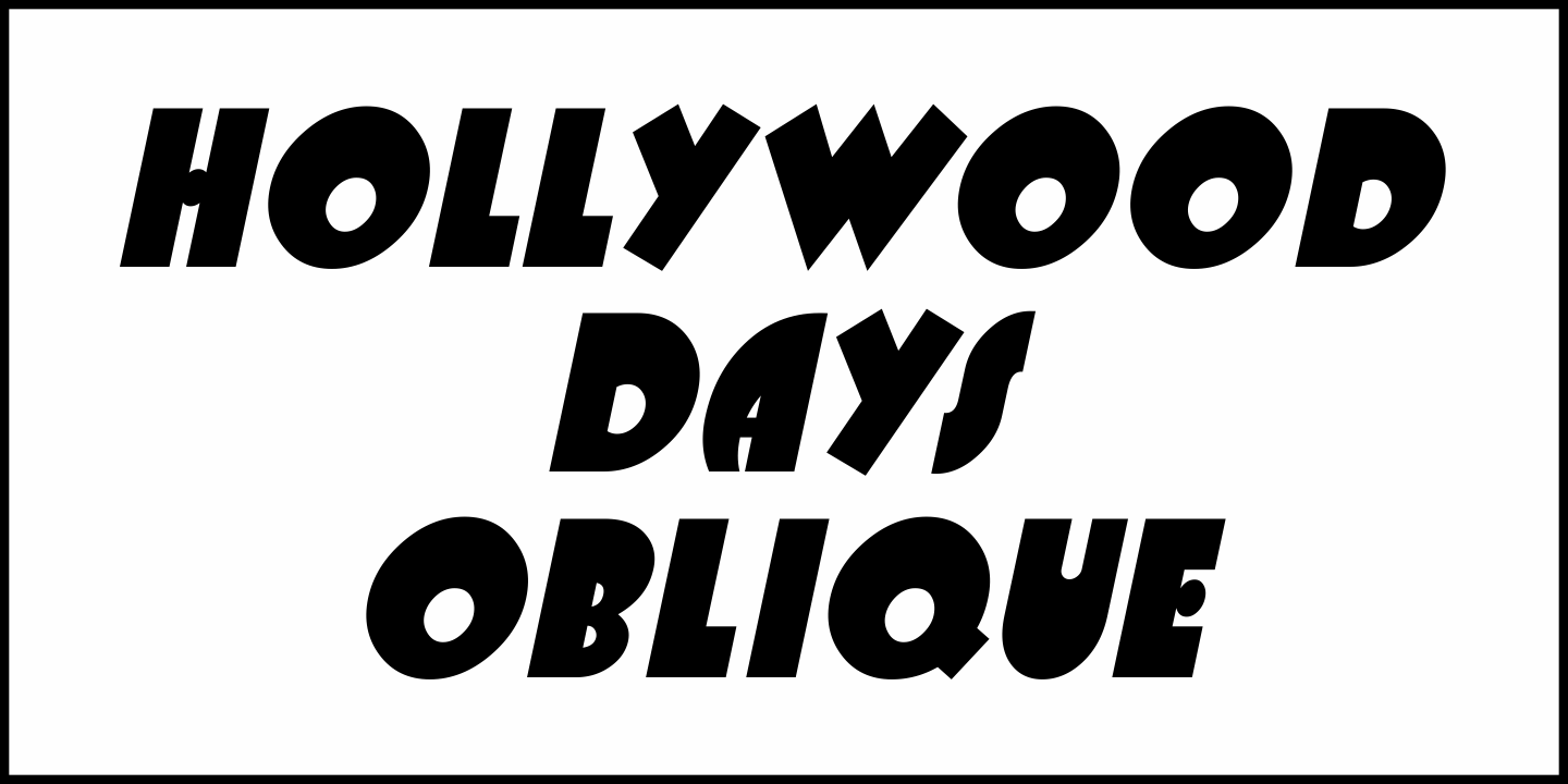 Hollywood Days Font Poster #1