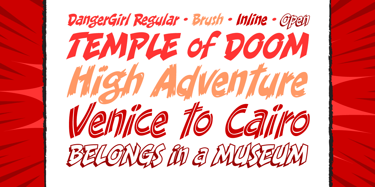 Danger Girl Font Poster #1