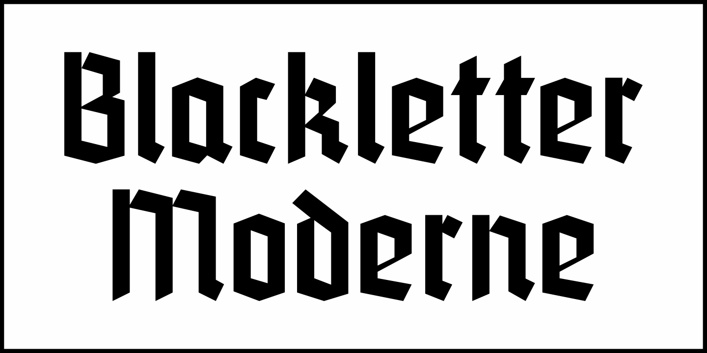 Blackletter Moderne Font Poster #2