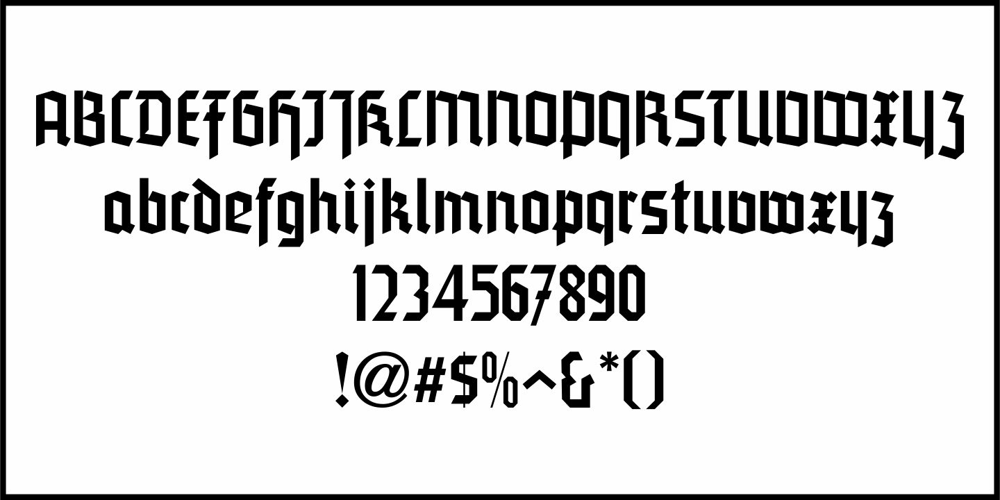 Blackletter Moderne Font Poster #3