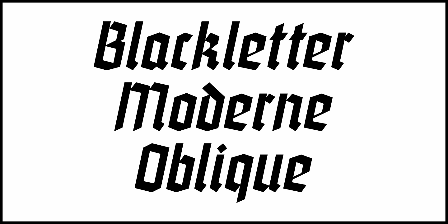 Blackletter Moderne Font Poster #4
