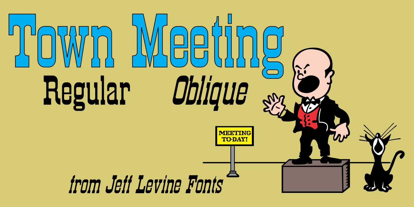 Town Meeting Font Poster #1