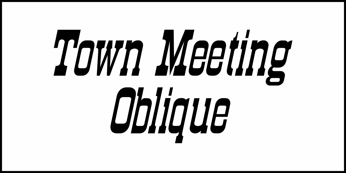 Town Meeting Font Poster #1