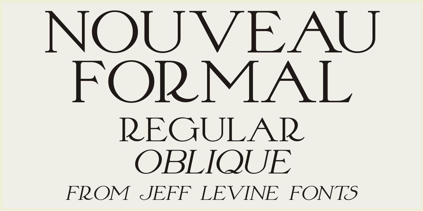 Nouveau Formal Font Poster #1