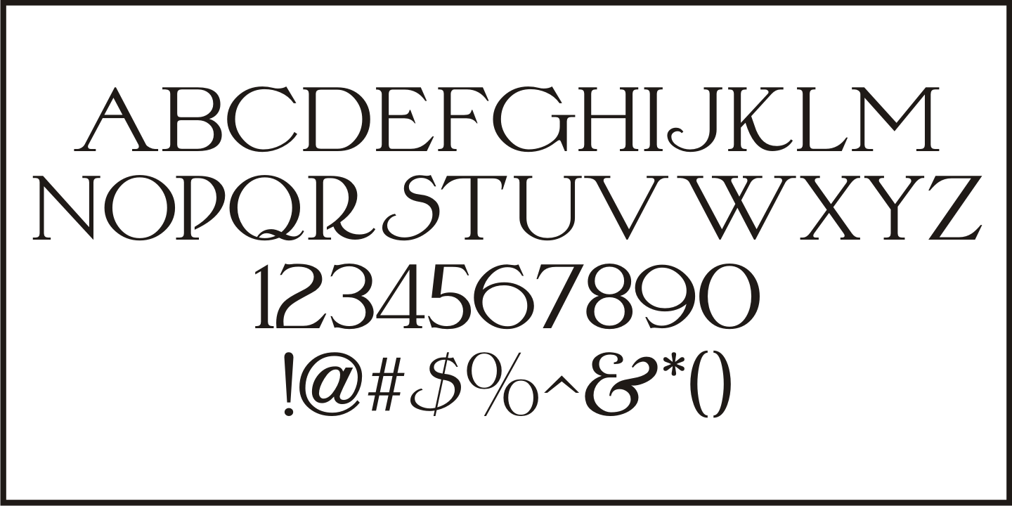Nouveau Formal Font Poster #3
